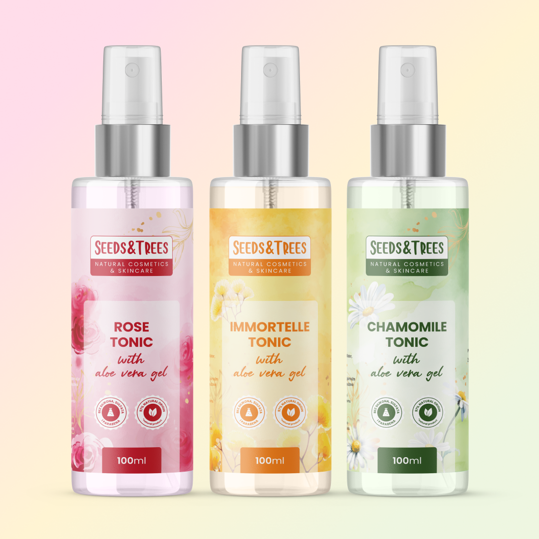 Tonik za lice (Ruža, Smilje, Kamilica) 100ml