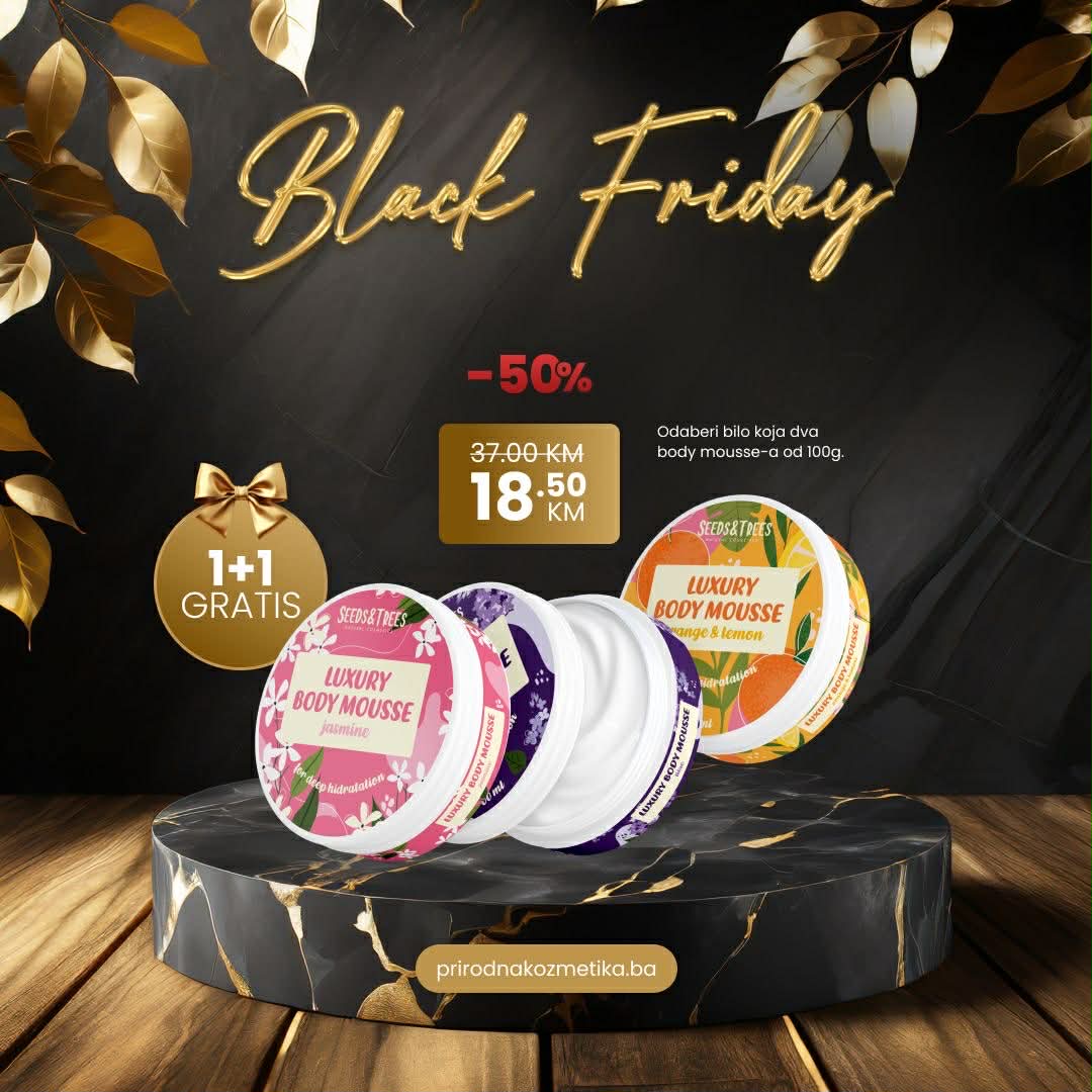 Puter za tijelo sa cvijetom jasmina, jorgovana i narandza-limun 1+1 GRATIS