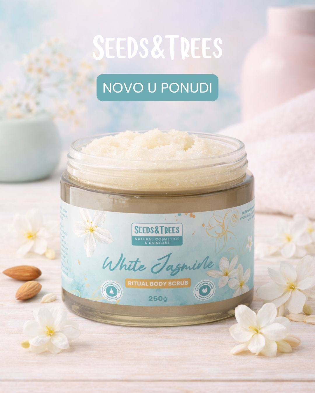 Piling za tijelo sa mirisom cvijeta jasmina